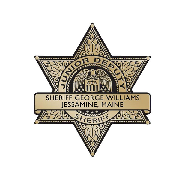Deputy Sheriff Tie Tac 6 Point Star Eagle Crest Badge Tack Officer Nickel 3805 