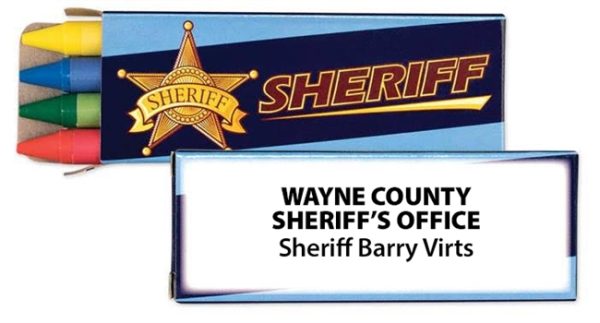 Personalized Sheriff Crayons
