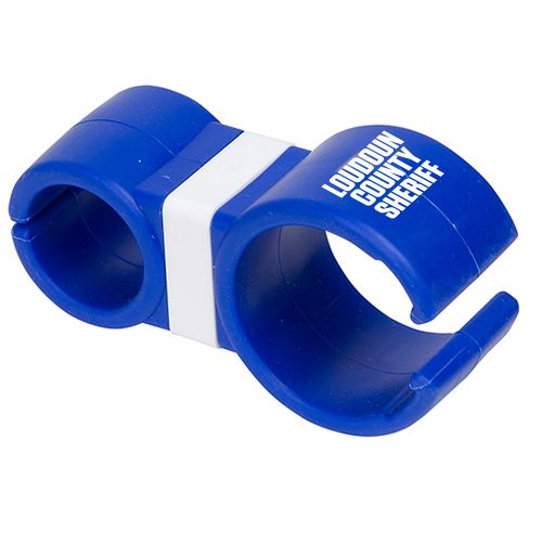 Blue water bottle gripper